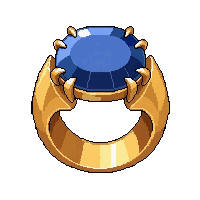 sapphire gemstone ring  gold trimmed royal