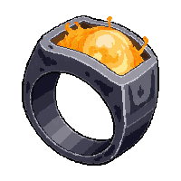 silver band ring  fire enchanted molten