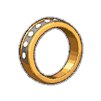 silver band ring  gold trimmed royal