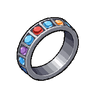 silver band ring  magical glowing
