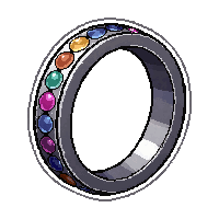 silver band ring  mythic rainbow tier