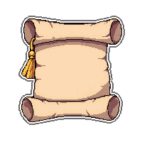 healing spell scroll  with hanging tassel