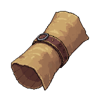 healing spell scroll  wrapped in leather