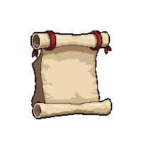 ice spell scroll  tied with red ribbon