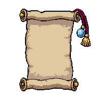 ice spell scroll  with hanging tassel