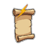 lightning spell scroll  double rolled tube