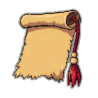 lightning spell scroll  with hanging tassel