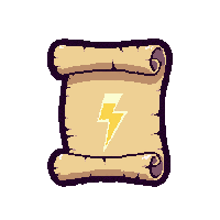 lightning spell scroll  wrapped in cloth