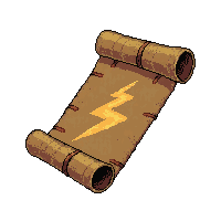lightning spell scroll  wrapped in leather