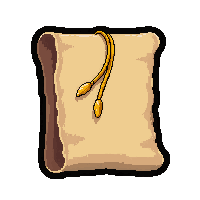 summon spell scroll  tied with gold cord