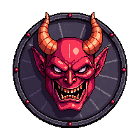 round buckler  demonic infernal