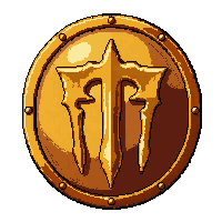 round buckler  gold trimmed royal