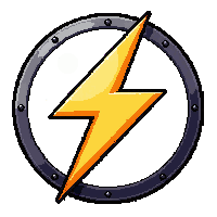 round buckler  lightning charged crackling