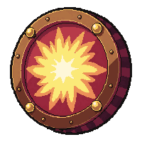 round buckler  magical glowing