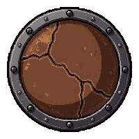 round buckler  rusted broken