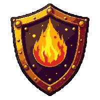 spiked combat shield  fire enchanted molten
