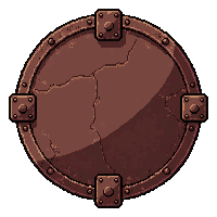 targe scottish round  rusted broken