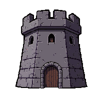 tower rectangular shield  ancient weathered