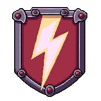 tower rectangular shield  lightning charged crackling