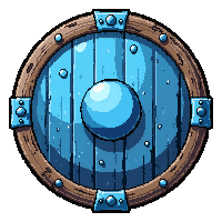 viking round wooden  frost enchanted icy