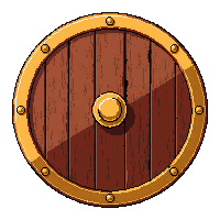 viking round wooden  gold trimmed royal