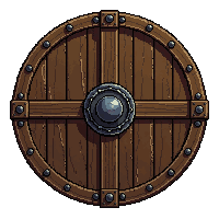 viking round wooden  legendary ornate