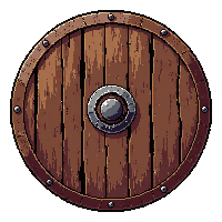viking round wooden  rusted broken