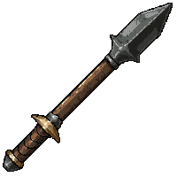 iron tipped longspear  demonic infernal