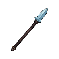 iron tipped longspear  frost enchanted icy