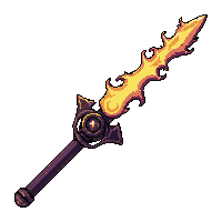 iron tipped longspear  magical glowing