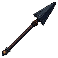 iron tipped longspear  poison coated venomous