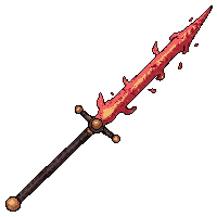 naginata curved blade polearm  lightning charged crackling