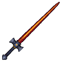 naginata curved blade polearm  magical glowing