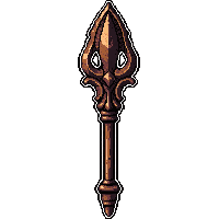 ornate ceremonial spear  cursed dark