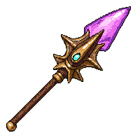 ornate ceremonial spear  magical glowing