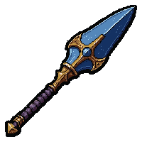 ornate ceremonial spear  rare blue tier