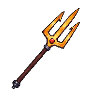trident three pronged  lightning charged crackling