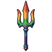 trident three pronged  mythic rainbow tier