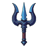trident three pronged  rare blue tier