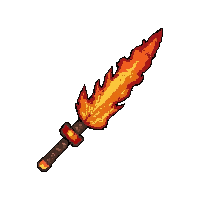 yari japanese spear  fire enchanted molten