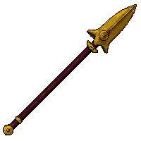 yari japanese spear  gold trimmed royal