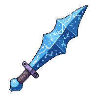 icicle frost staff  lightning charged crackling