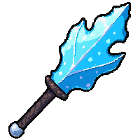 icicle frost staff  magical glowing