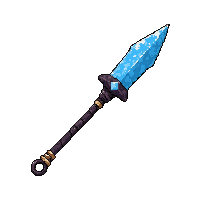 metal warhammer staff  frost enchanted icy