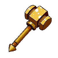 metal warhammer staff  holy blessed radiant