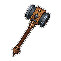 metal warhammer staff  legendary ornate