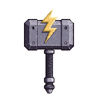 metal warhammer staff  lightning charged crackling