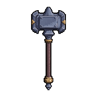 metal warhammer staff  rare blue tier