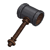 metal warhammer staff  rusted broken