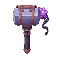 metal warhammer staff  shadow touched ethereal